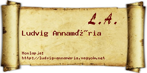 Ludvig Annamária névjegykártya